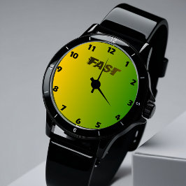 Levendig Gradient Green & Yellow Modern polshorlog Horloge