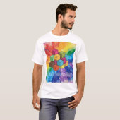 Levendig grafisch T-shirt, kleurrijk T-shirt, Unis T-shirt (Voorkant volledig)