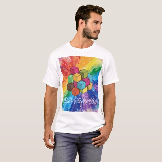 Levendig grafisch T-shirt, kleurrijk T-shirt, Unis T-shirt (Voorkant volledig)