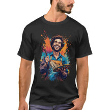Levendig Grafisch T-Shirt-ontwerp met palet van ee
