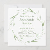 Levendig greenery gepersonaliseerde gezinsherenigi kaart (Voorkant)