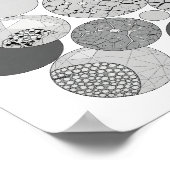 Levendig grijs ABSTRACTE KUNST Modern ontwerp Poster (Hoek)