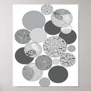 Levendig grijs ABSTRACTE KUNST Modern ontwerp Poster