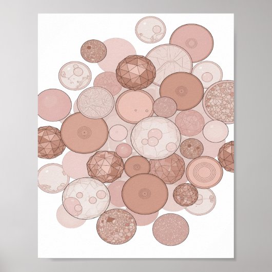 Levendig grijs ABSTRACTE KUNST Statementontwerp Poster (Voorkant)