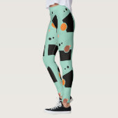 Levendig groen Abstract patroon Leggings (Links)