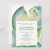 Levendig Groen Artistieke Foto Afstudeerfeest Kaart (Voorkant)