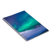 Levendig groen Aurora Borealis Night Notitieboek (Rechterzijde)