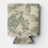 levendig groen bloemmotief blikjeskoeler (Voorkant)