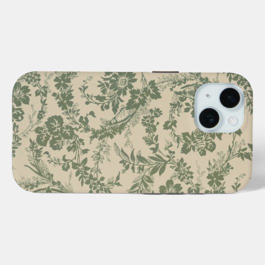  levendig groen bloemmotief Case-Mate iPhone case (Achterkant (horizontaal))