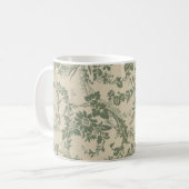 levendig groen bloemmotief koffiemok (Voorkant links)