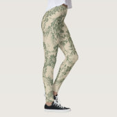  levendig groen bloemmotief leggings (Rechts)