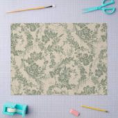  levendig groen bloemmotief tissuepapier (Craft)