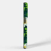 Levendig groen botanisch ontwerp met witte madelie Case-Mate iPhone case (Achterkant / Rechts)