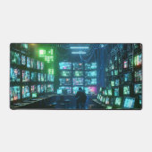 Levendig groen en blauw High-Tech Hacker's Lair Bureaumat (Voorkant)