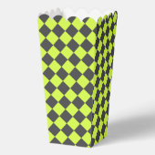 Levendig groen en grijs diamant geruit patroon bedankdoosjes (Voorkant)