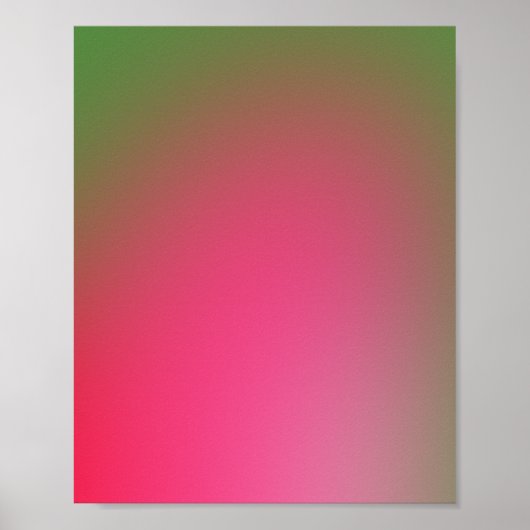 Levendig groen en roze verloop poster (Voorkant)