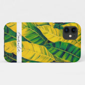 Levendig groen & geel bananenblad patroon Case-Mate iPhone case (Achterkant (horizontaal))