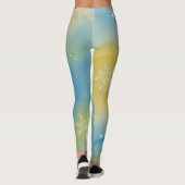 Levendig Groen Geel Captivating Radiant Abstract Leggings (Achterkant)