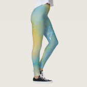 Levendig Groen Geel Captivating Radiant Abstract Leggings (Rechts)