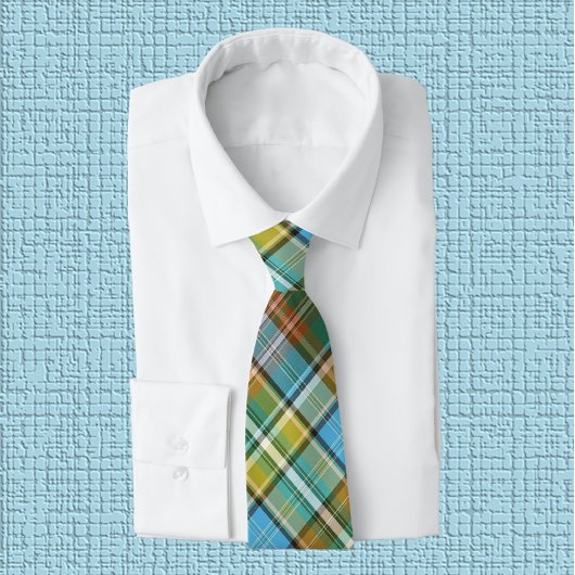 Levendig Groen, Geel, Verbrand Sinaasappel & Blauw Stropdas