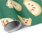 levendig groen guavefruitpatroon cadeaupapier (Rol Hoek)