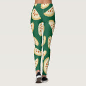 levendig groen guavefruitpatroon leggings (Achterkant)