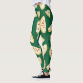 levendig groen guavefruitpatroon leggings (Links)
