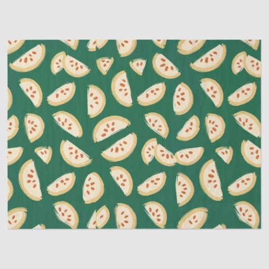 levendig groen guavefruitpatroon tissuepapier (Voorkant)
