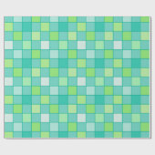 Levendig groen mozaïek inpakpapier (Vlak)