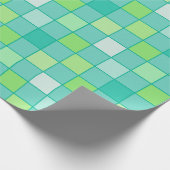 Levendig groen mozaïek inpakpapier (Hoek)