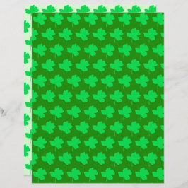 Levendig groen shamrock patroon plakboek papier