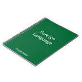 Levendig groen taal-leerboek notitieboek (Linkerzijde)