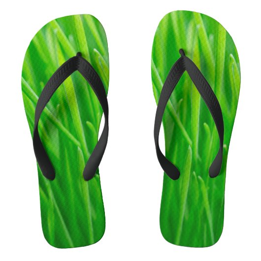 Levendig groen vers tarwegras teenslippers (Voetbed)
