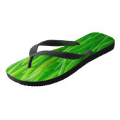 Levendig groen vers tarwegras teenslippers (Schuin)