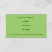 Levendig groen Visitekaartje (Achterkant)