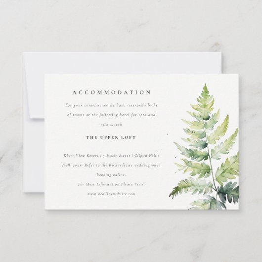 LEVENDIG GROENE AQUAREL VAREN LOGIES KAART (Voorkant)