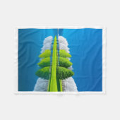 Levendig groene bomen aan het meer fleece deken (Voorkant (Horizontaal))