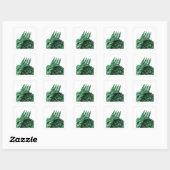 Levendig groene GREEN COINS Labelontwerp Vierkante Sticker (Vel)