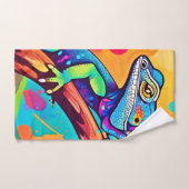 Levendig hagediskunstwerk bad handdoek (Handdoek)