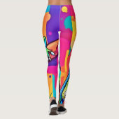 Levendig hagediskunstwerk leggings (Achterkant)