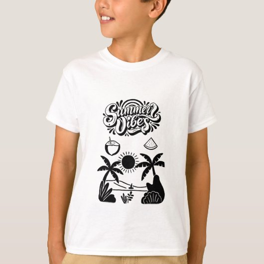 Levendig Hallo Zomer T-shirt (Voorkant)
