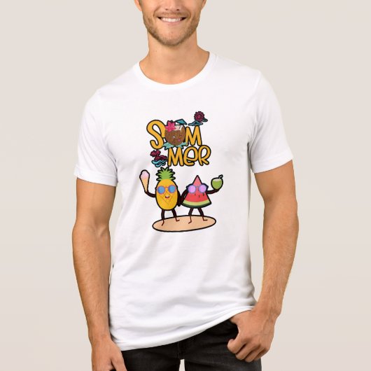 Levendig Hallo Zomer  Tri-Blend Shirt (Voorkant)