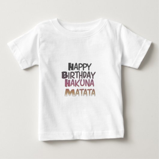 Levendig Happy Birthday Hakuna Matata Design (Voorkant)