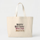 Levendig Happy Birthday Hakuna Matata Design Grote Tote Bag (Voorkant)