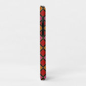 Levendig Harlekijn-diamantpatroon in rood, oranje, Case-Mate iPhone Case (Achterkant/links)