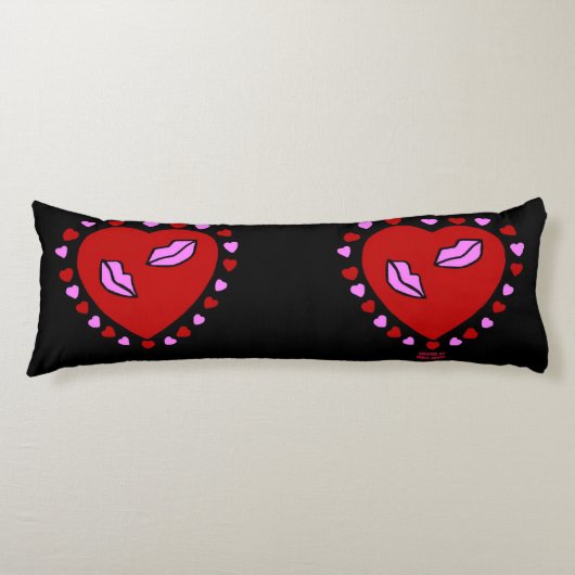 Levendig hart Kisses body Pillow Lichaamskussen (Voorkant)