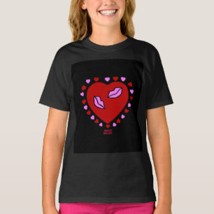 Levendig hart Kisses Girls Basic Black T Shirt