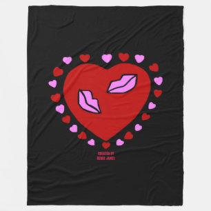 Levendig hart Kisses Grote Vluchten Blanket Fleece Deken