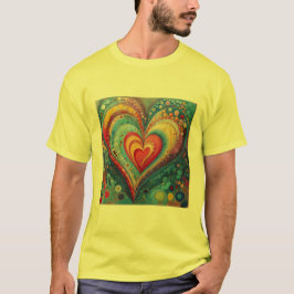 Levendig hart van kleuren t-shirt