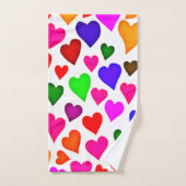 Levendig Hartpatroon in Meerdere Kleuren Bad Handdoek (Handdoek)